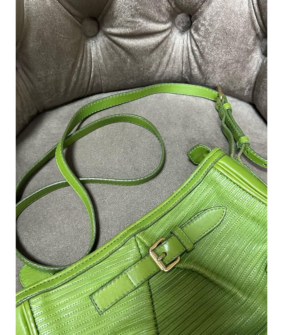 BURBERRY Салатовая кожаная сумка через плечо, фото 2