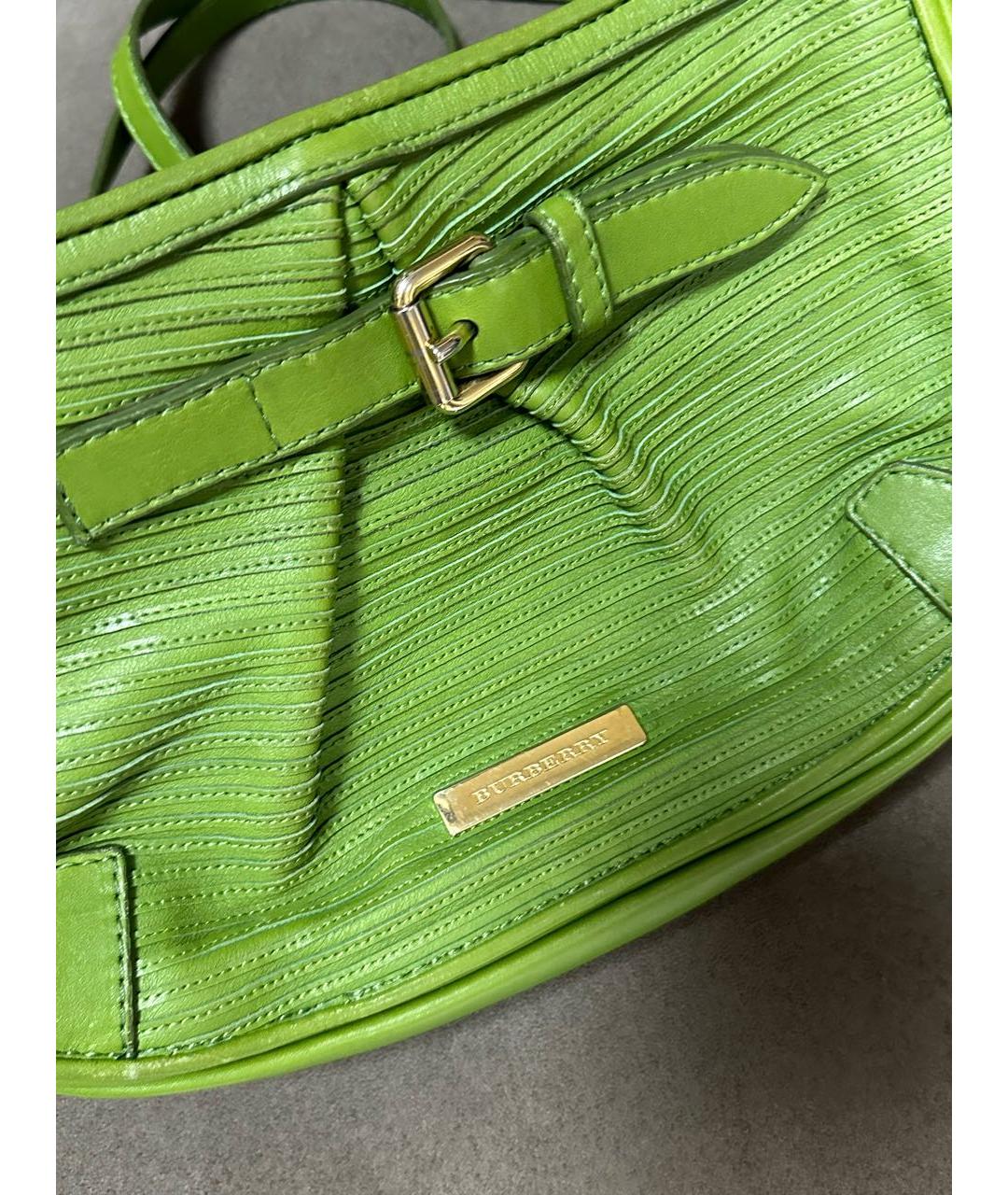 BURBERRY Салатовая кожаная сумка через плечо, фото 3