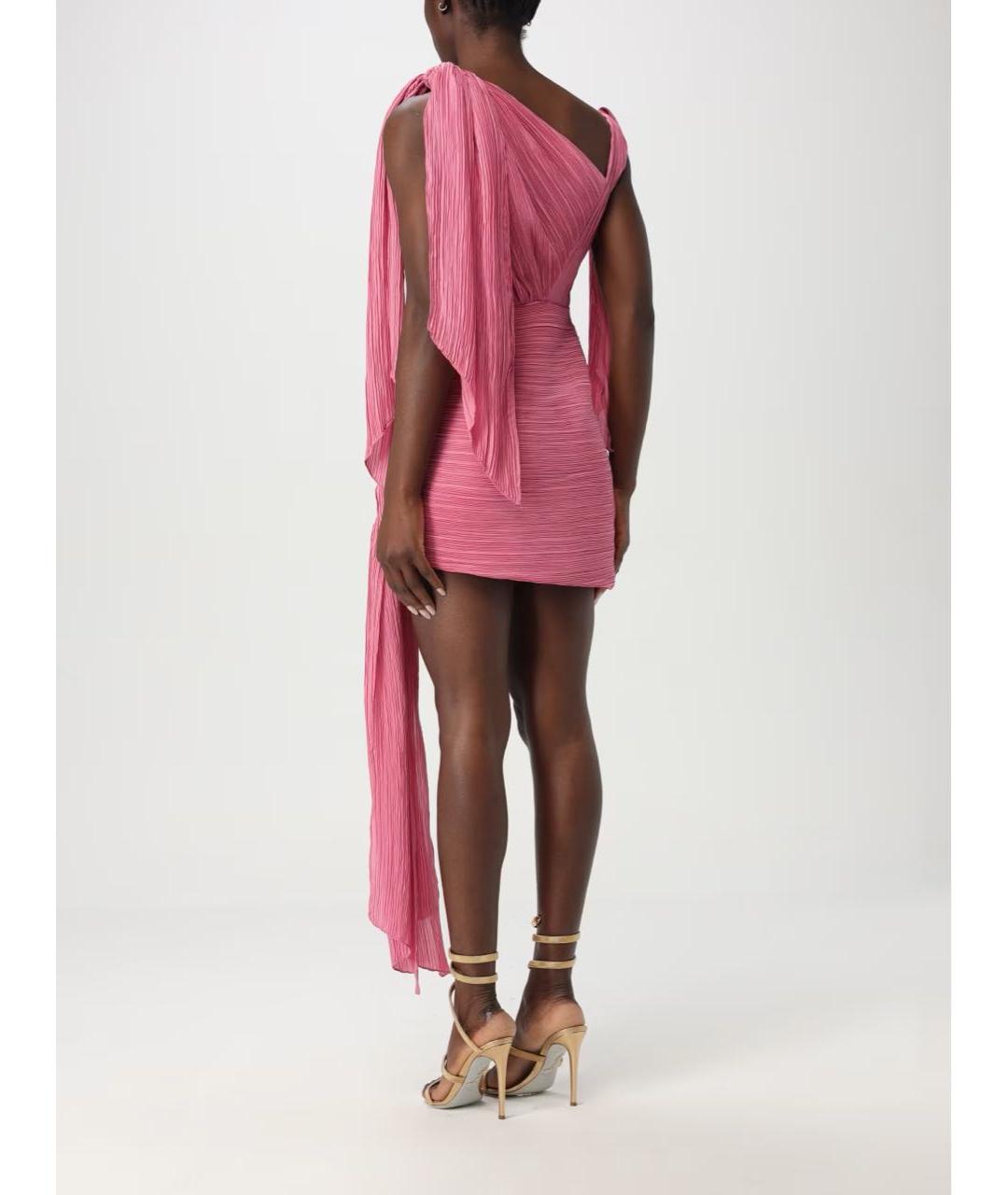 CULT GAIA Розовое полиэстеровое коктейльное платье, фото 3