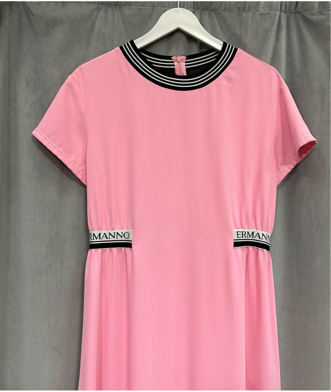 ERMANNO SCERVINO Розовое повседневное платье, фото 4