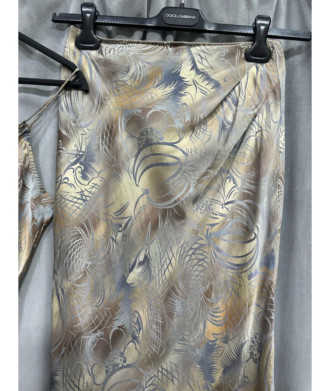 GIORGIO ARMANI Мульти шелковый костюм с юбками, фото 6