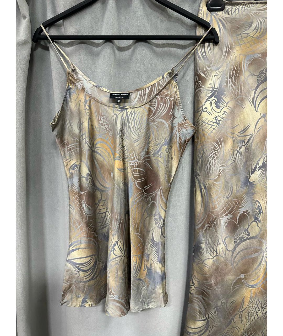 GIORGIO ARMANI Мульти шелковый костюм с юбками, фото 3