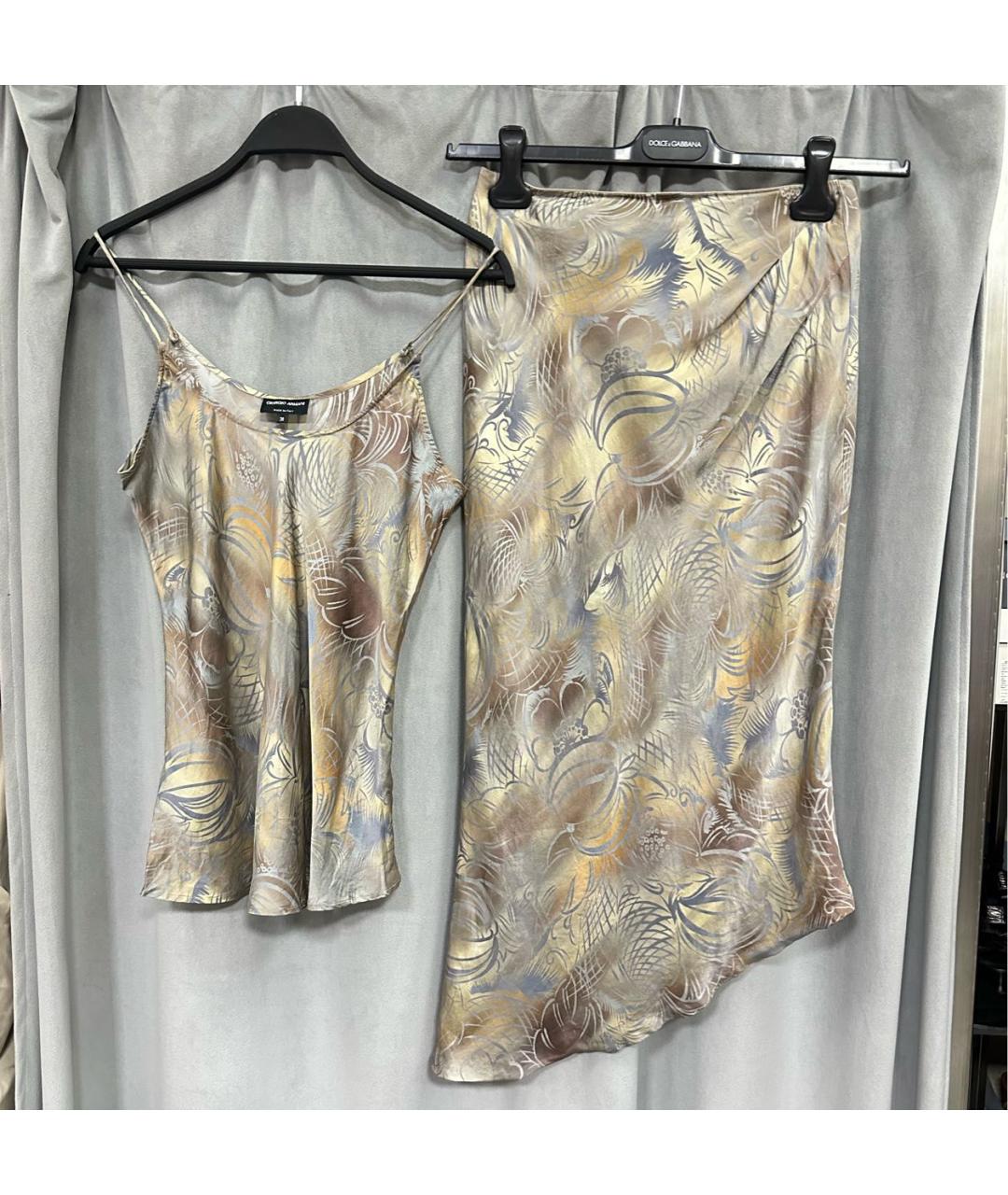 GIORGIO ARMANI Мульти шелковый костюм с юбками, фото 8