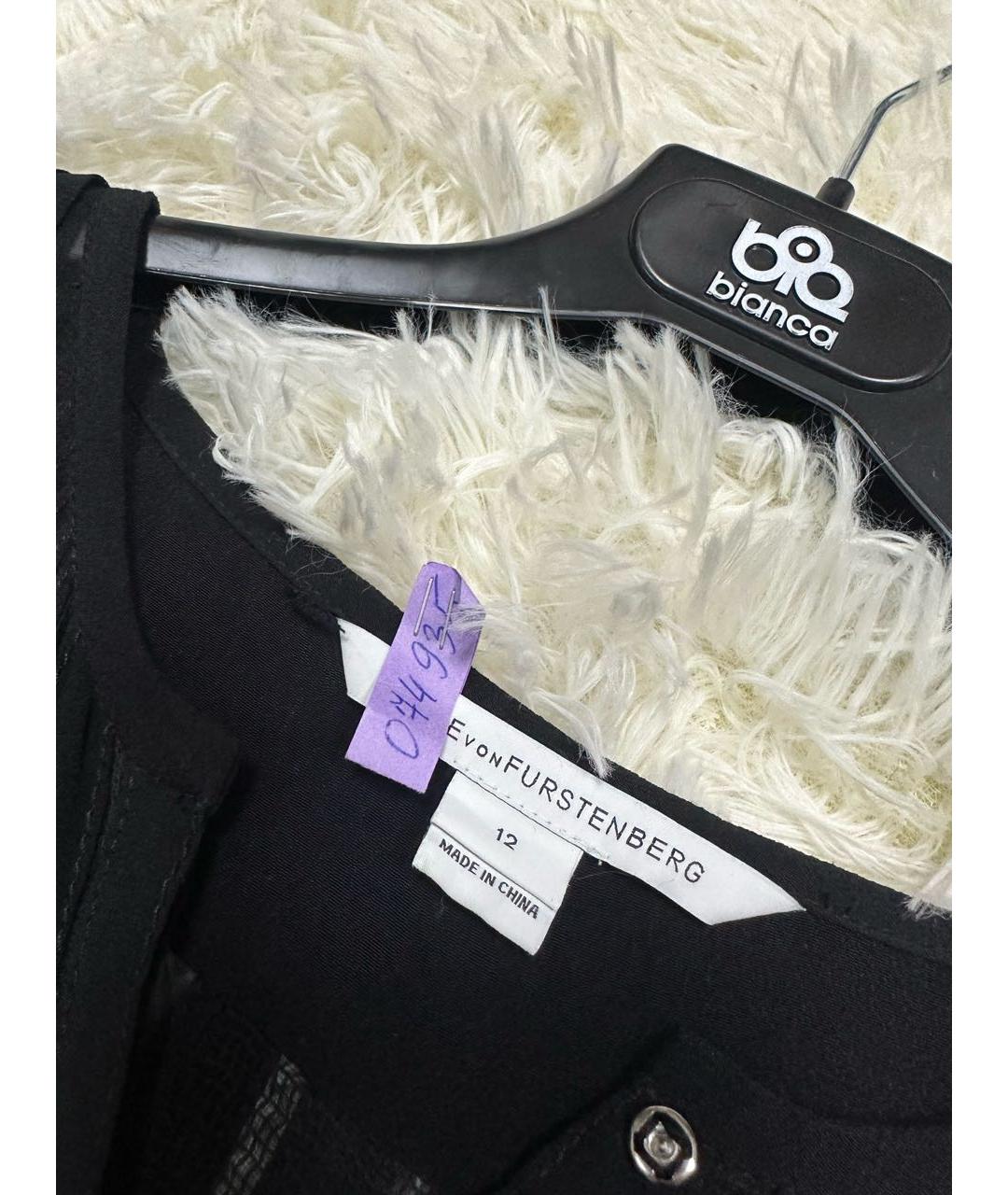 DIANE VON FURSTENBERG Черное повседневное платье, фото 4