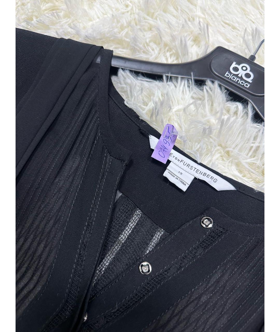 DIANE VON FURSTENBERG Черное повседневное платье, фото 3