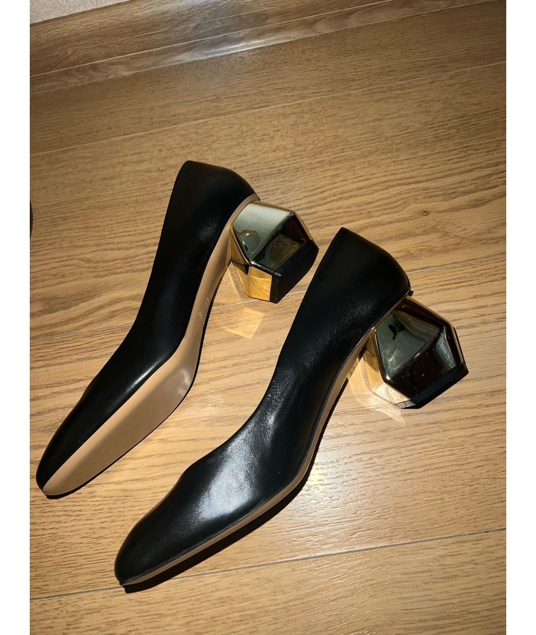 EMPORIO ARMANI Черные кожаные туфли, фото 7