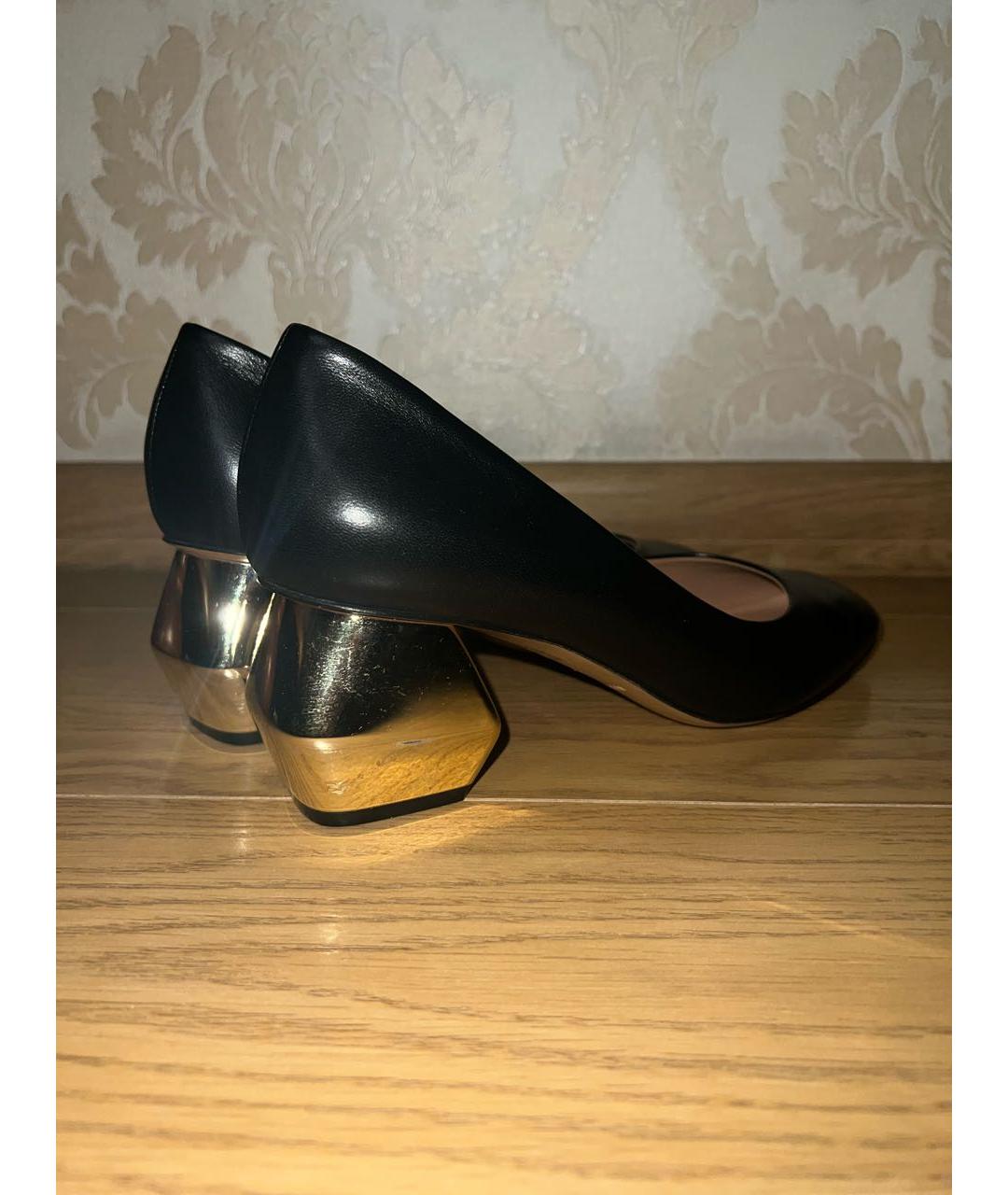 EMPORIO ARMANI Черные кожаные туфли, фото 4