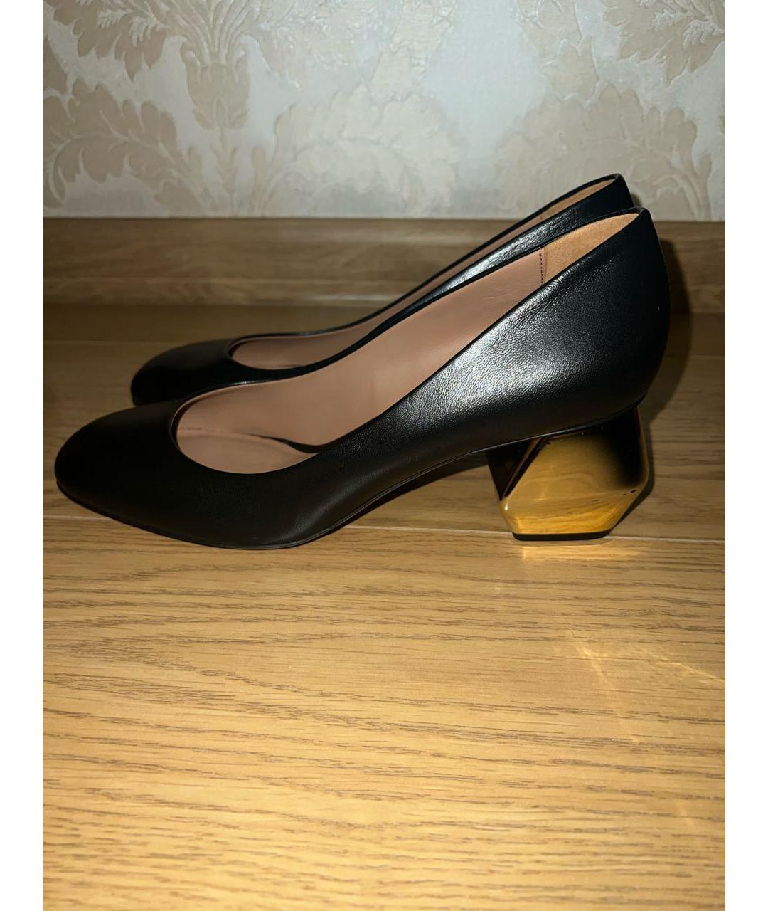 EMPORIO ARMANI Черные кожаные туфли, фото 2