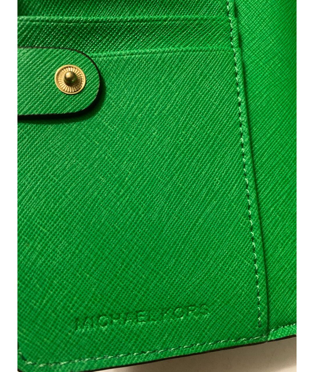 MICHAEL KORS Зеленая кожаная сумка тоут, фото 6