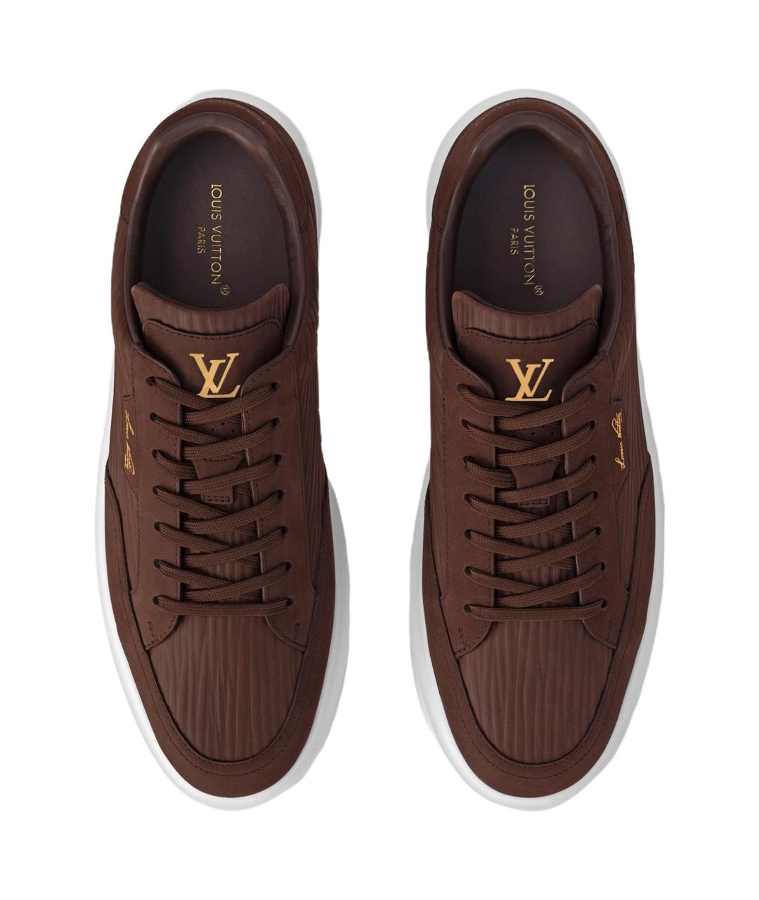 LOUIS VUITTON Коричневые низкие кроссовки / кеды, фото 4