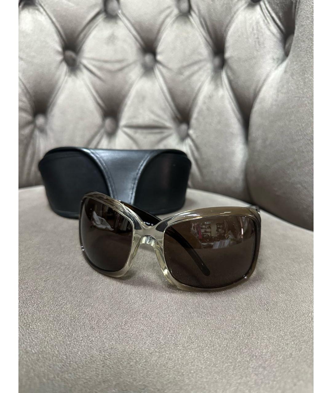 DOLCE&GABBANA Коричневые пластиковые солнцезащитные очки, фото 8