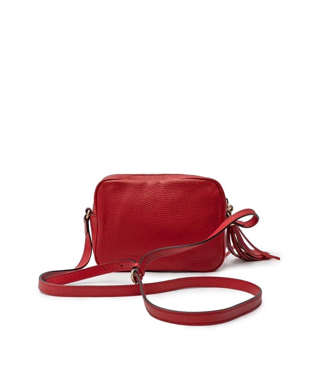 GUCCI Красная кожаная сумка через плечо, фото 3
