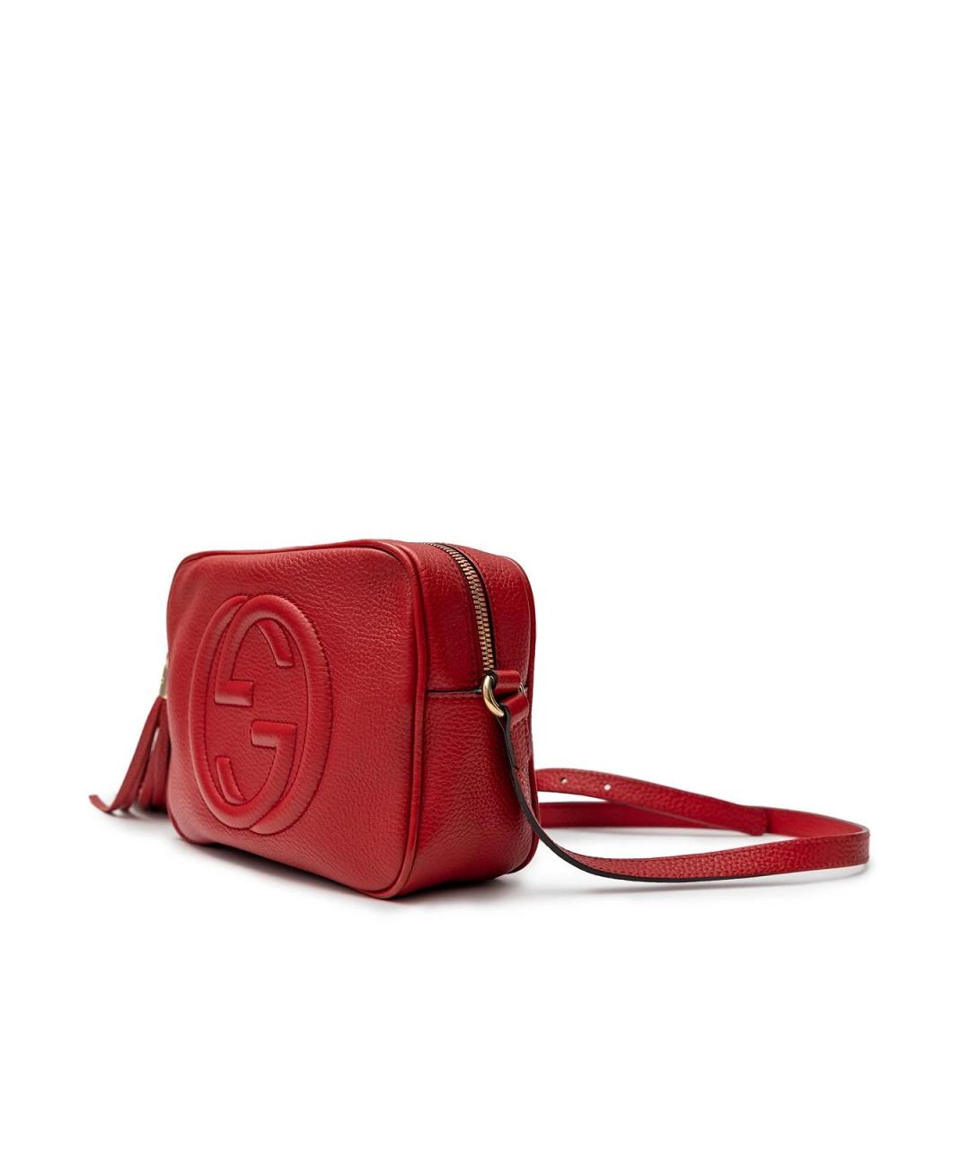 GUCCI Красная кожаная сумка через плечо, фото 2