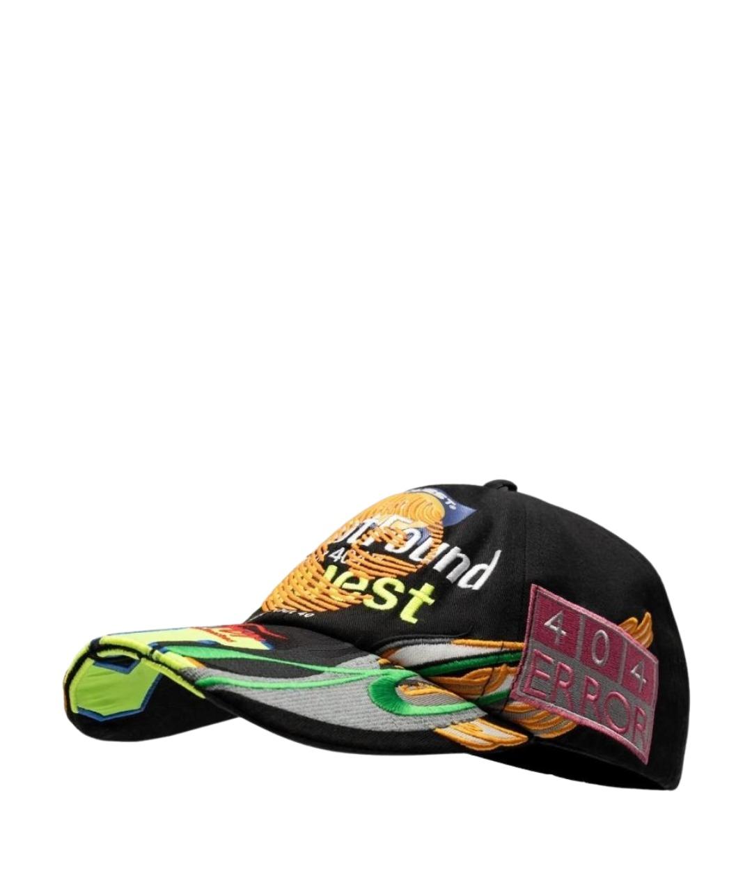 VETEMENTS Черная хлопковая кепка, фото 1