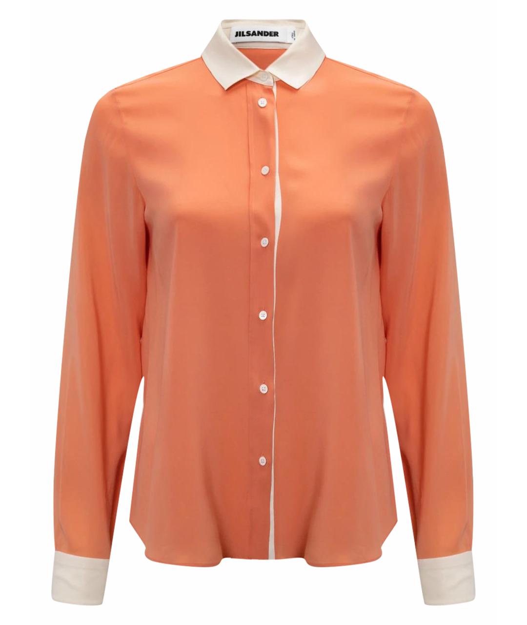 JIL SANDER Розовая шелковая рубашка, фото 1