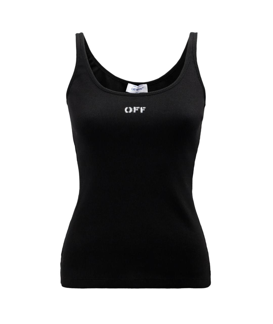 OFF-WHITE Черная хлопковая футболка, фото 4