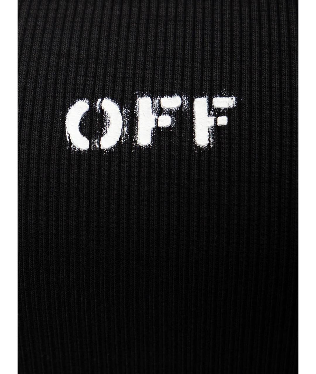 OFF-WHITE Черная хлопковая футболка, фото 3