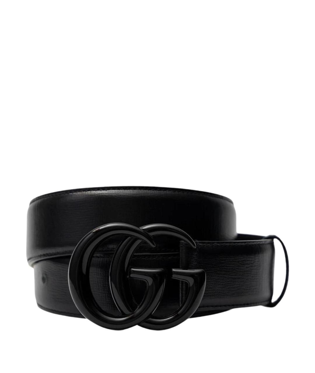 GUCCI Черный кожаный ремень, фото 1