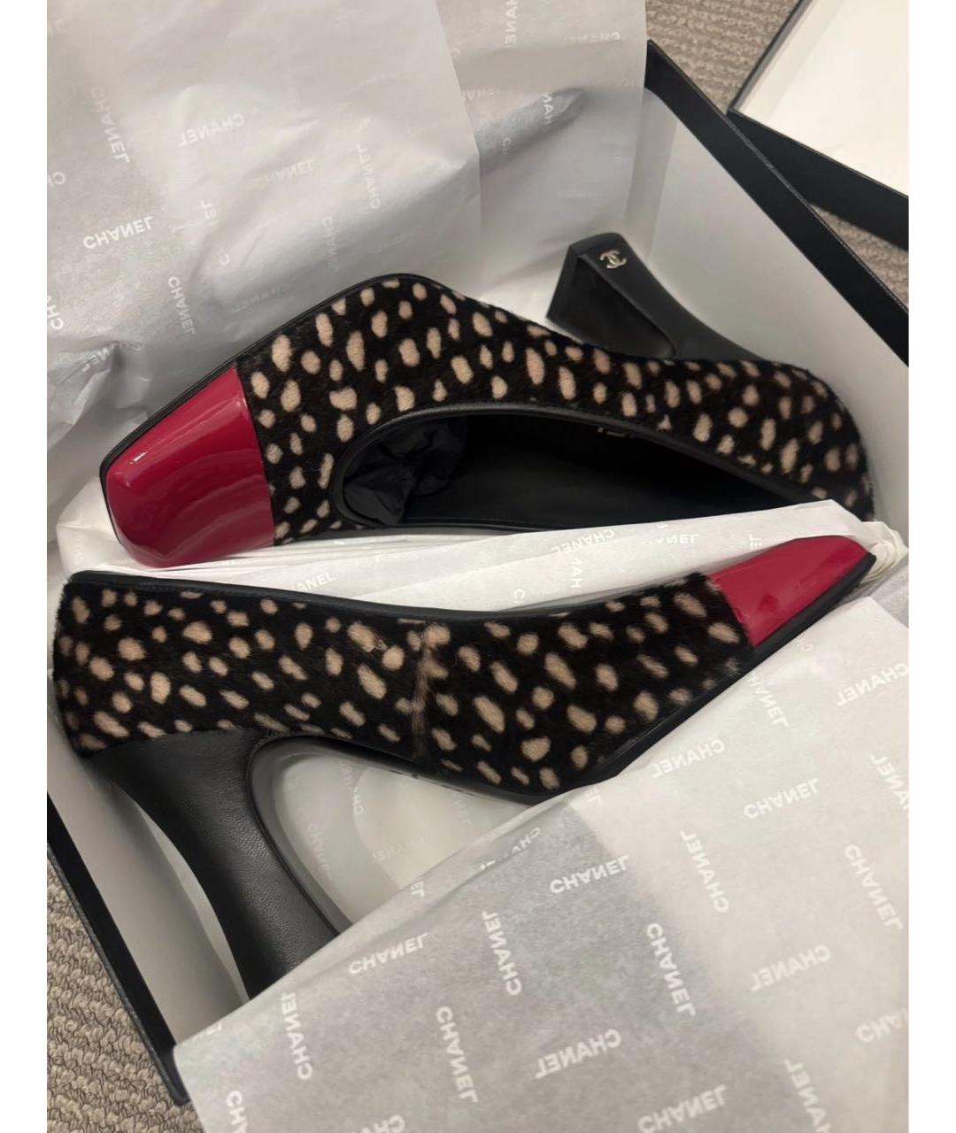 CHANEL Мульти кожаные туфли, фото 3