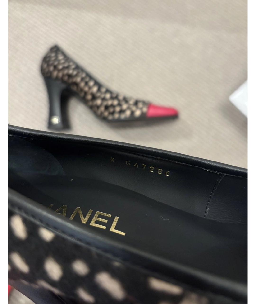 CHANEL Мульти кожаные туфли, фото 6