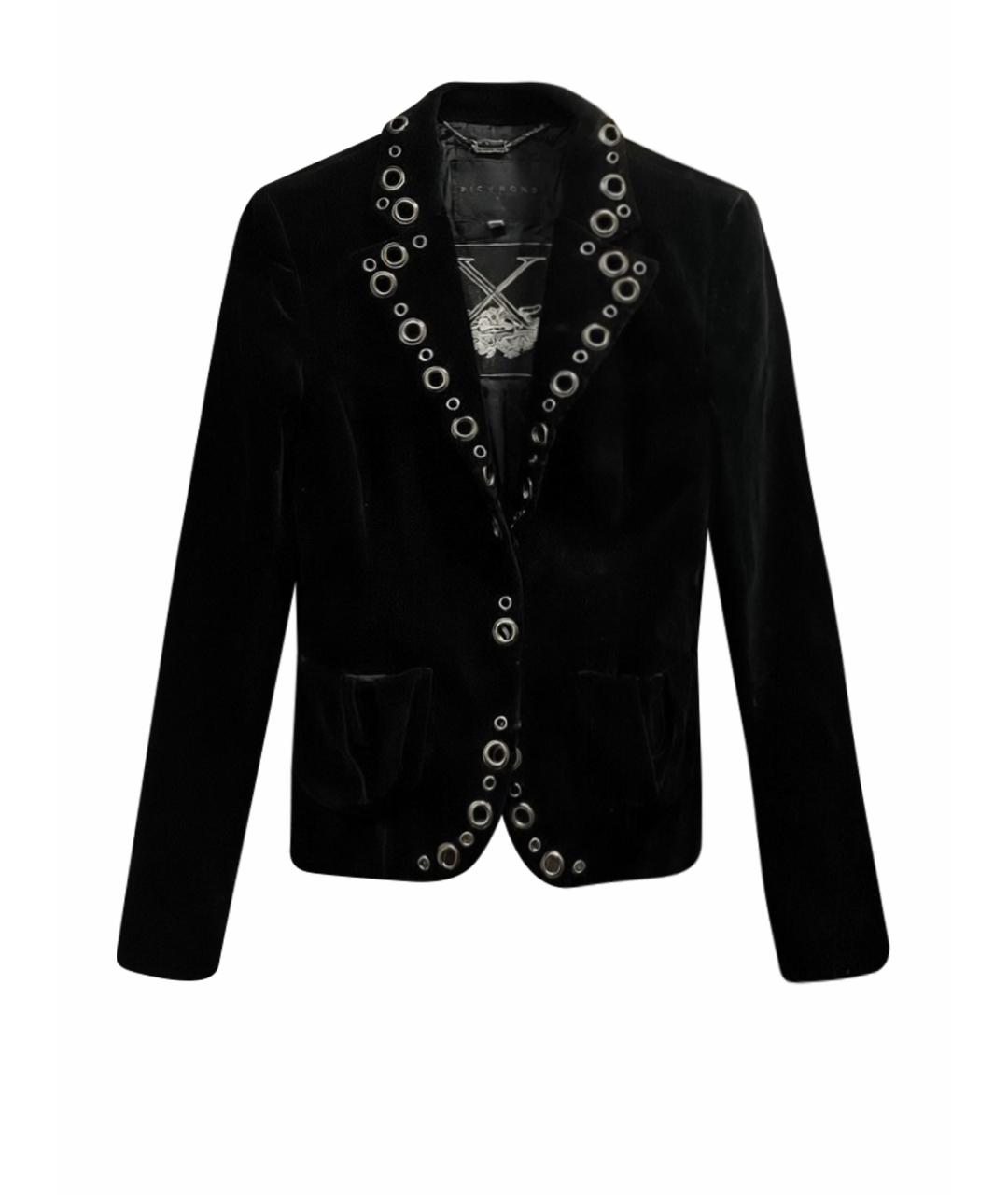 JOHN RICHMOND Черный бархатный жакет/пиджак, фото 1