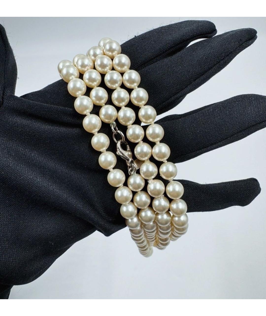 CHANEL Белое жемчужное колье, фото 5