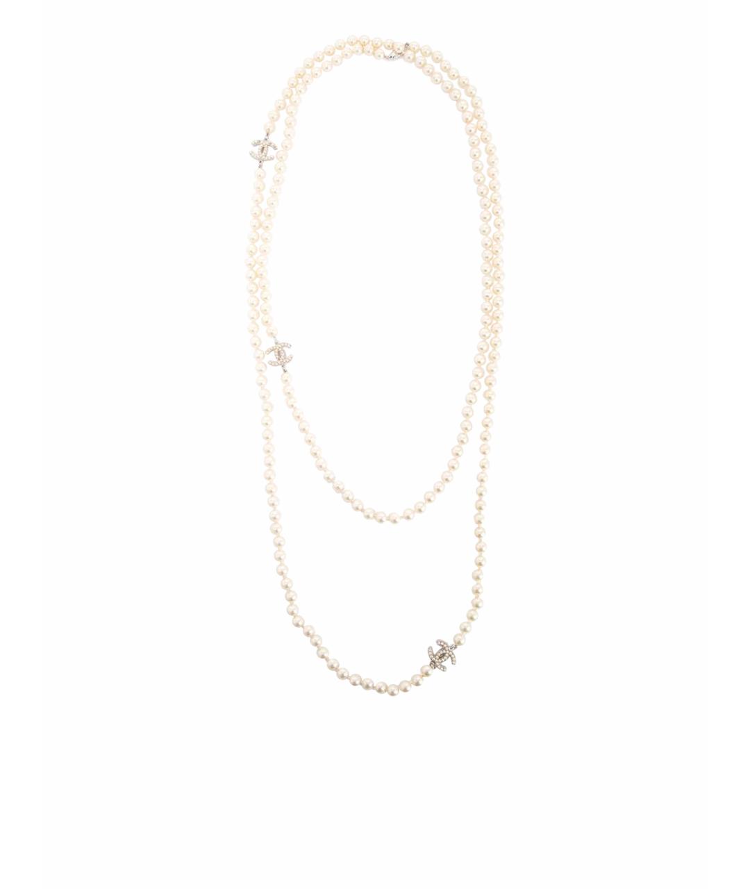 CHANEL Белое жемчужное колье, фото 1