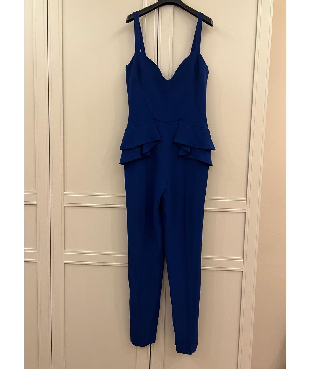 ELIE SAAB Темно-синий вискозный комбинезон, фото 5