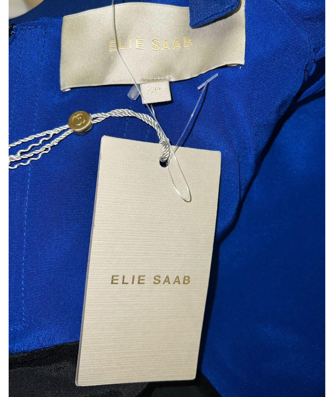 ELIE SAAB Темно-синий вискозный комбинезон, фото 3