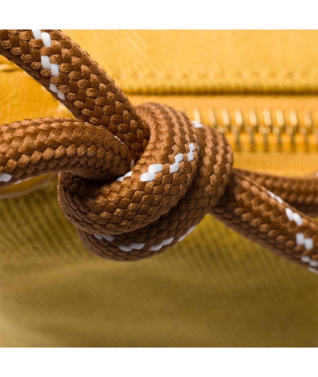 MIU MIU Желтая тканевая сумка через плечо, фото 5