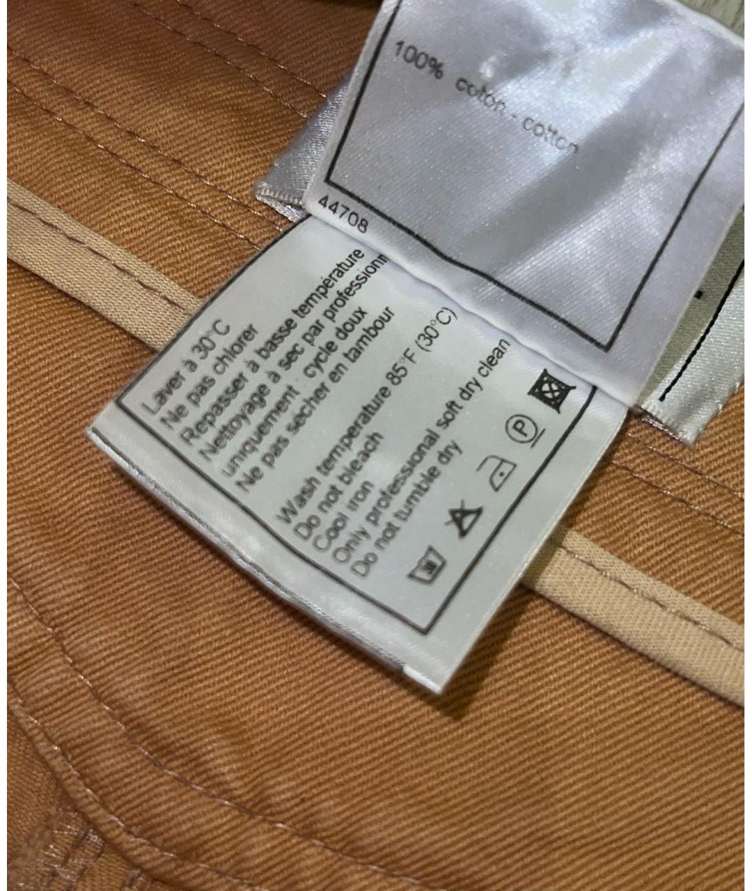 CHANEL Бежевые хлопковые джинсы клеш, фото 5