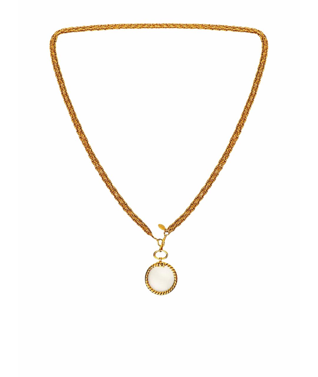 CHANEL Золотое металлическое колье, фото 1