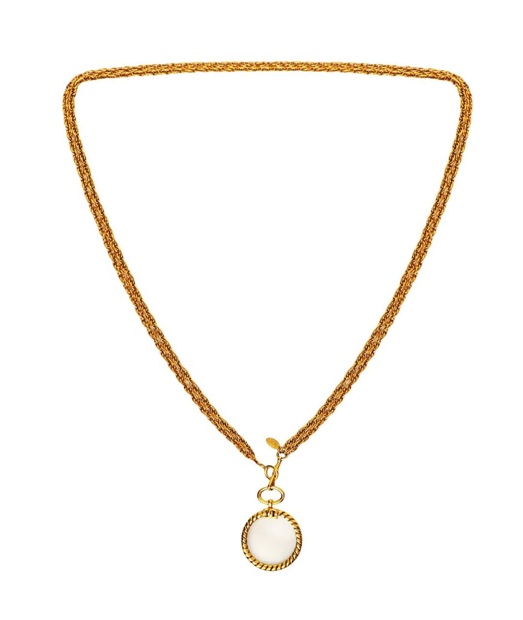 CHANEL Золотое металлическое колье, фото 9