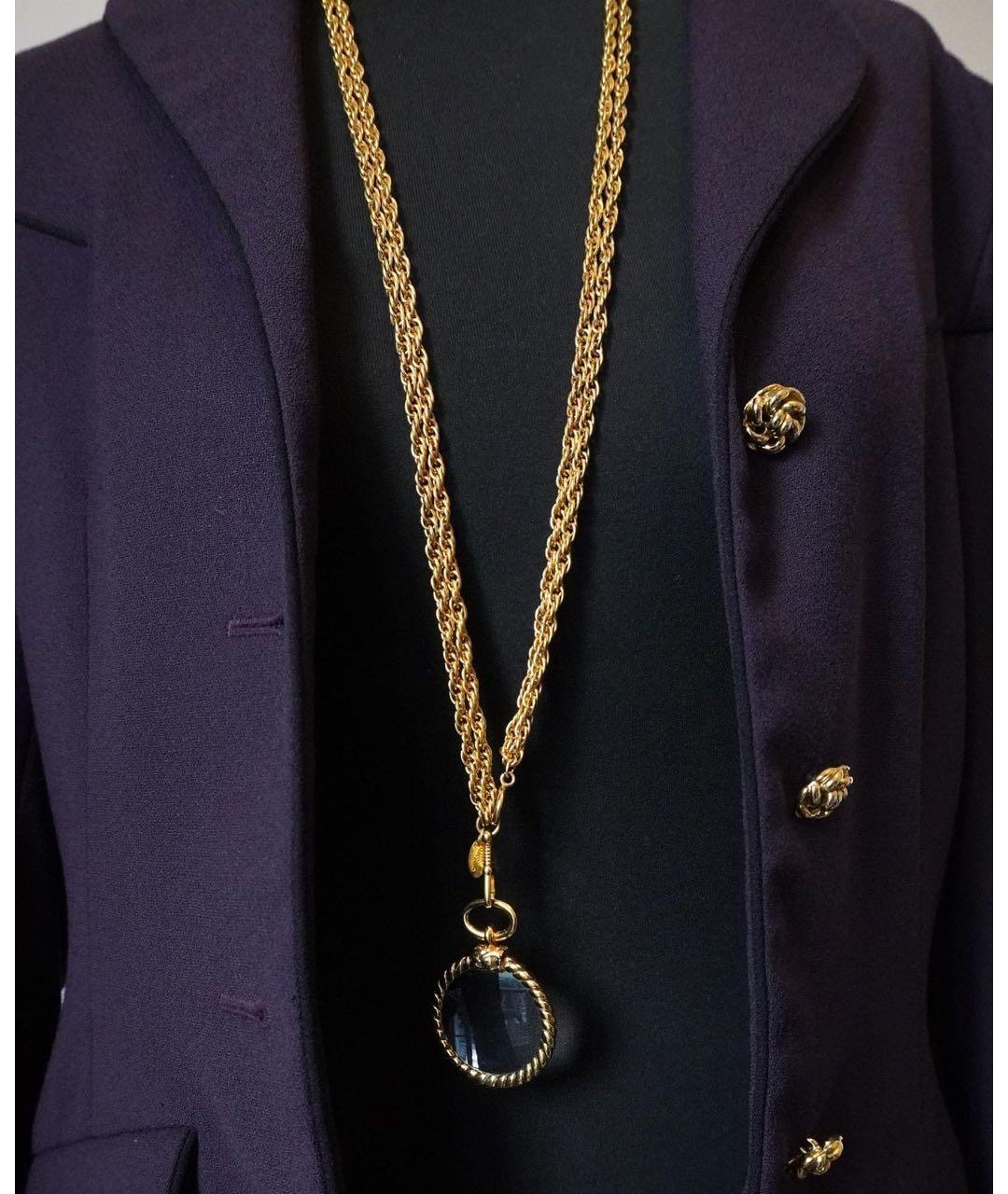 CHANEL Золотое металлическое колье, фото 8