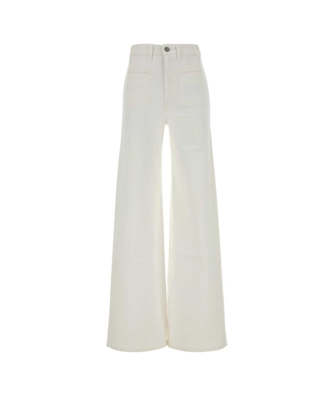 KHAITE Белые хлопковые прямые джинсы, фото 1
