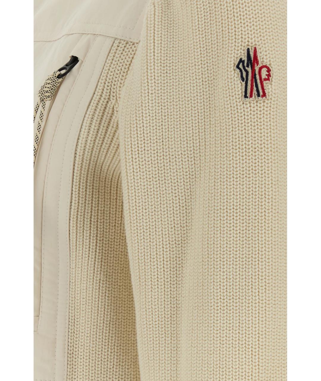 MONCLER GRENOBLE Желтый полиэстеровый кардиган, фото 3