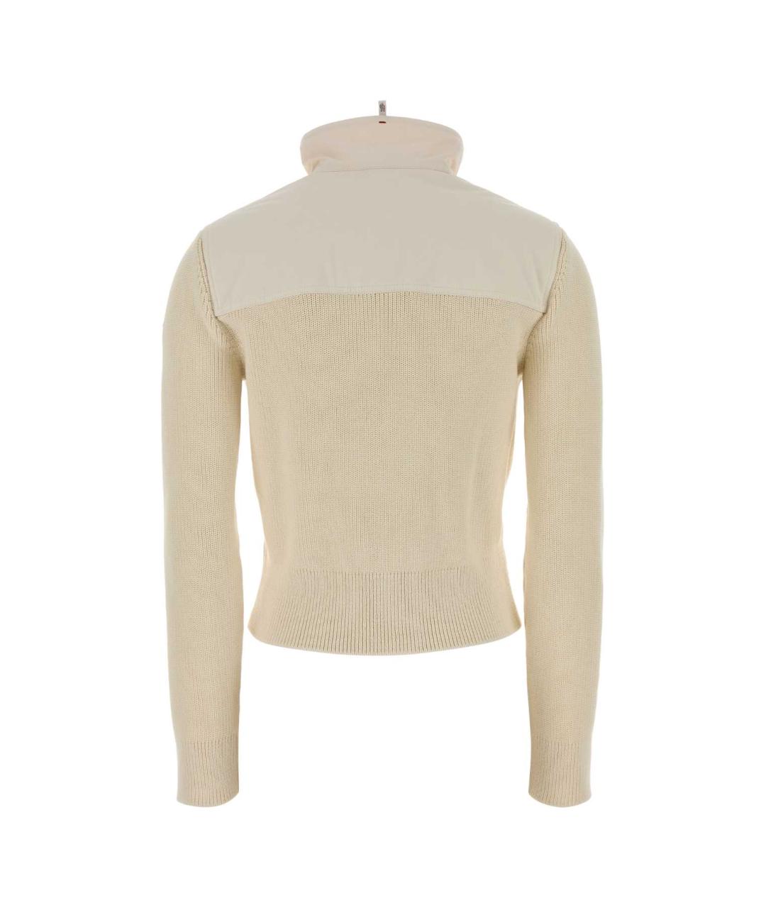 MONCLER GRENOBLE Желтый полиэстеровый кардиган, фото 2