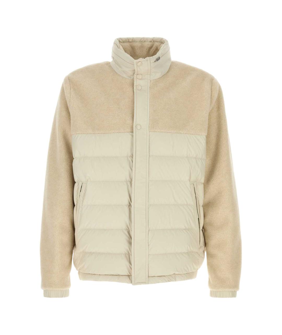 MONCLER Бежевая полиэстеровая куртка, фото 1