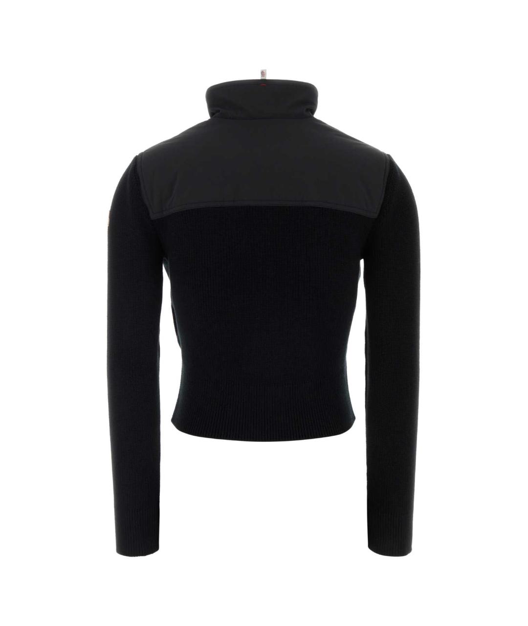 MONCLER GRENOBLE Черный полиэстеровый кардиган, фото 2