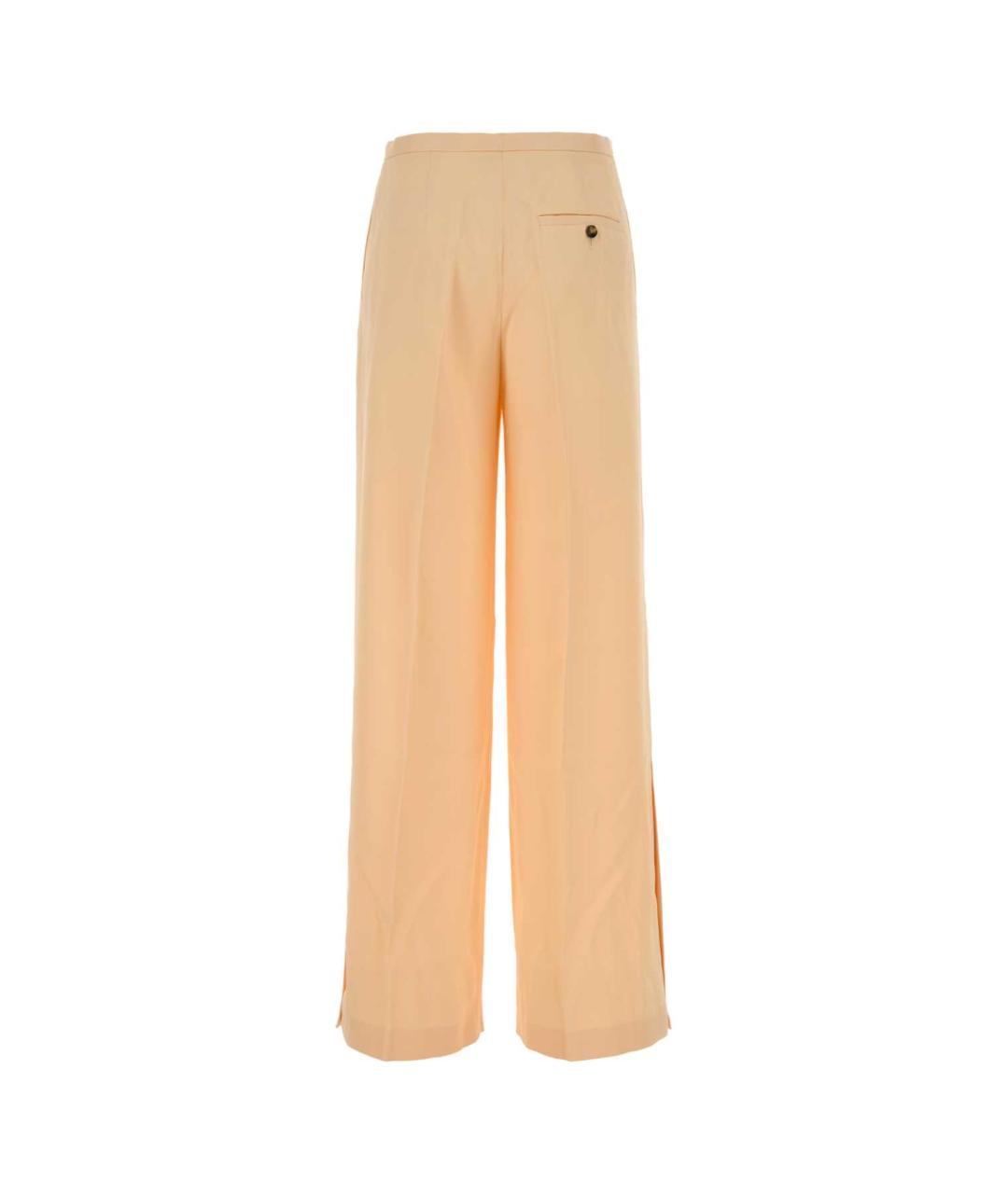 ALBERTA FERRETTI Оранжевое хлопковые прямые брюки, фото 2