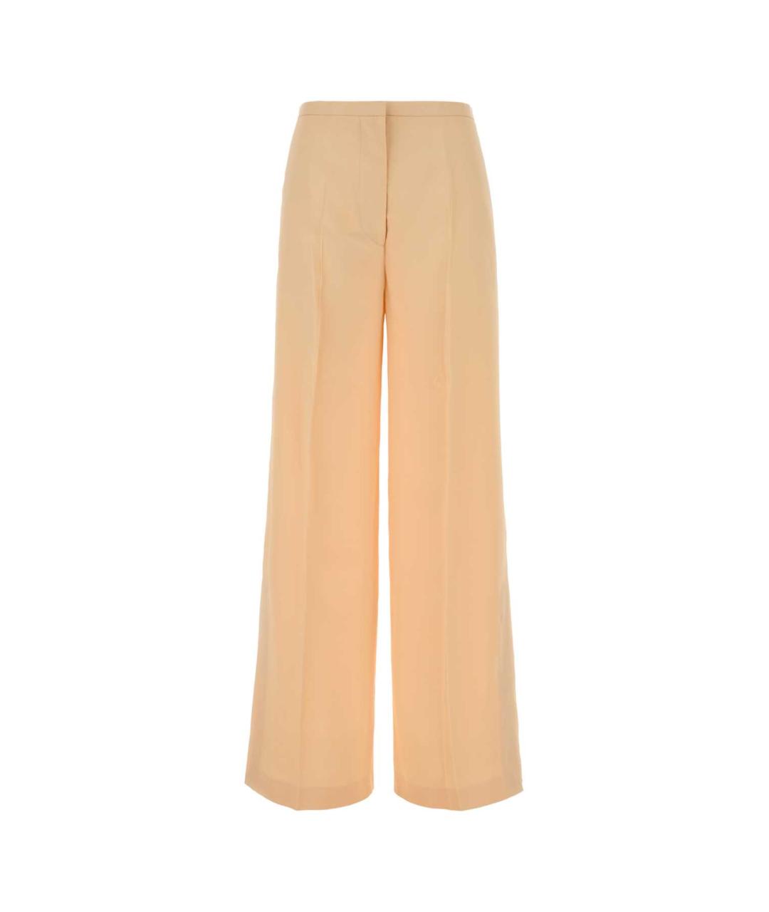 ALBERTA FERRETTI Оранжевое хлопковые прямые брюки, фото 1