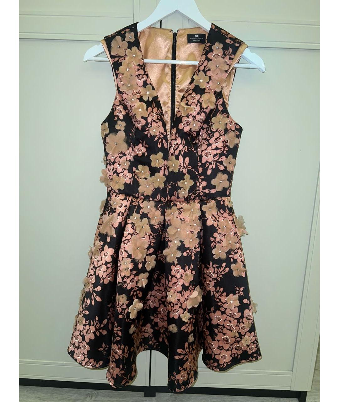 ELISABETTA FRANCHI Розовое полиэстеровое вечернее платье, фото 8