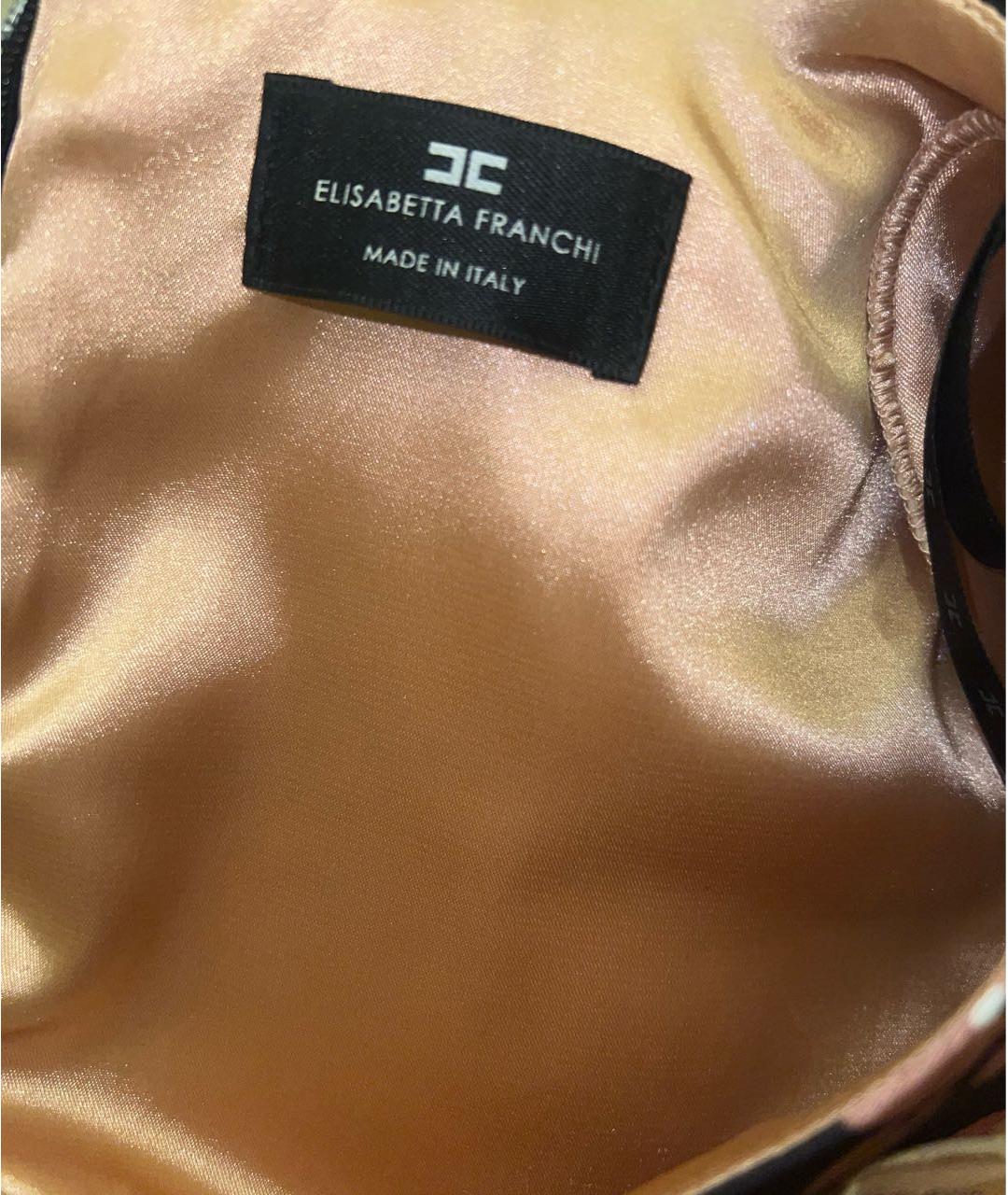 ELISABETTA FRANCHI Розовое полиэстеровое вечернее платье, фото 3