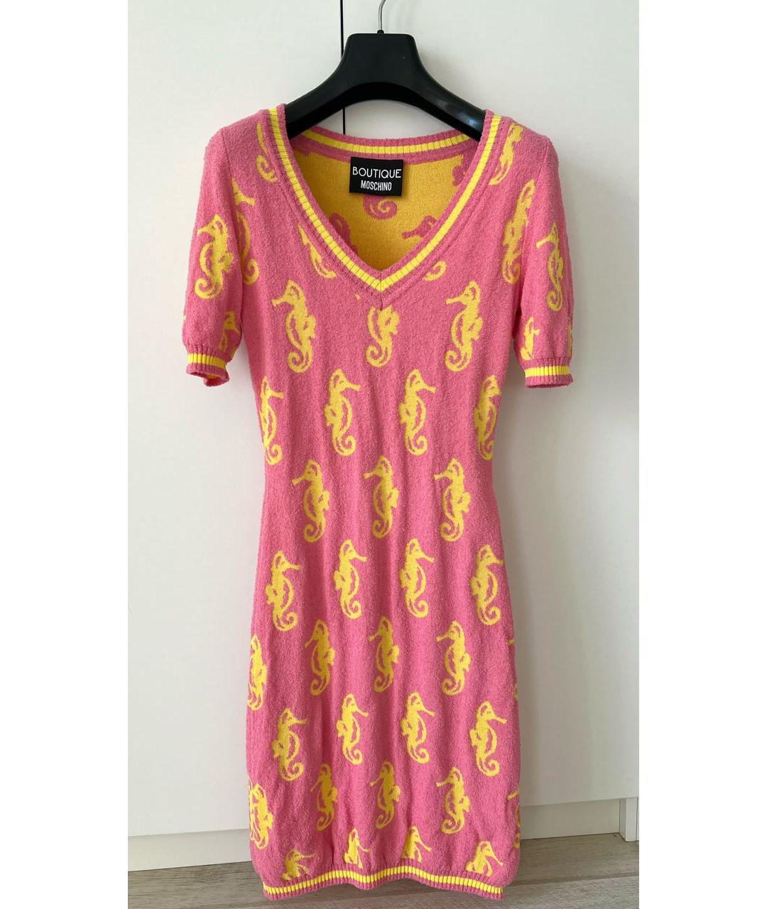 LOVE MOSCHINO Розовое повседневное платье, фото 6