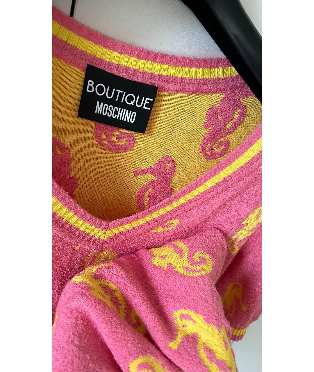 LOVE MOSCHINO Розовое повседневное платье, фото 2