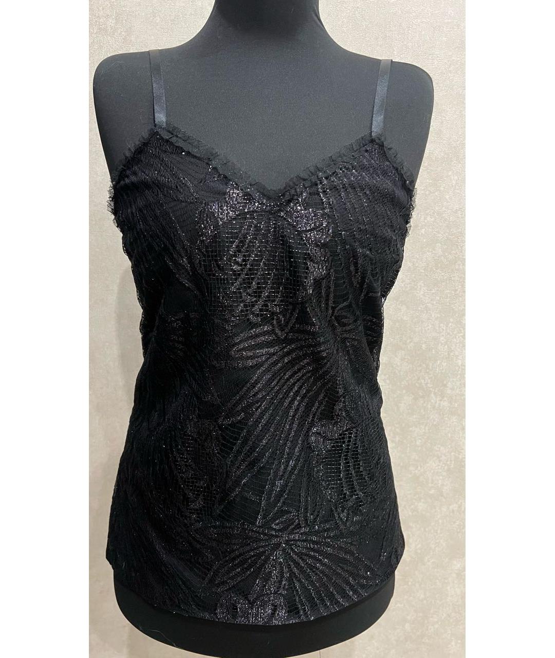 CHANEL Черная полиэстеровая майка, фото 2