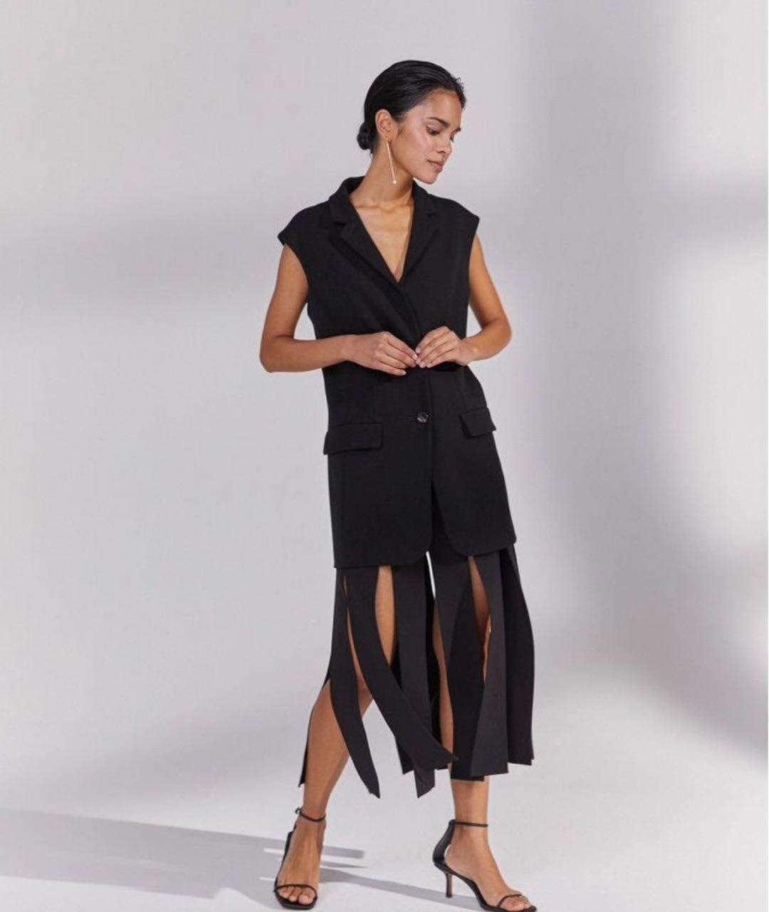 12 STOREEZ Черная юбка миди, фото 5