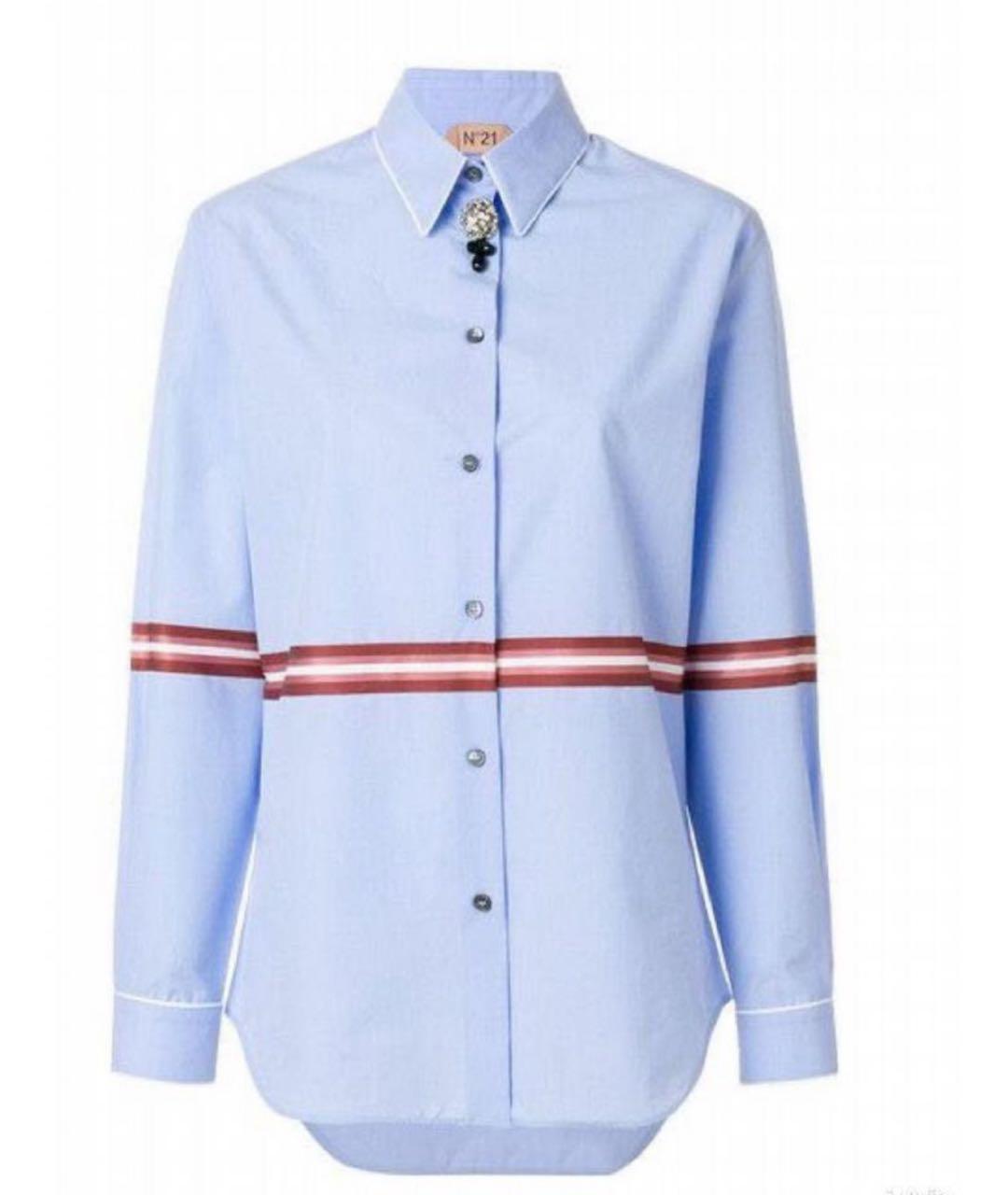 NO. 21 Голубая хлопковая рубашка, фото 6