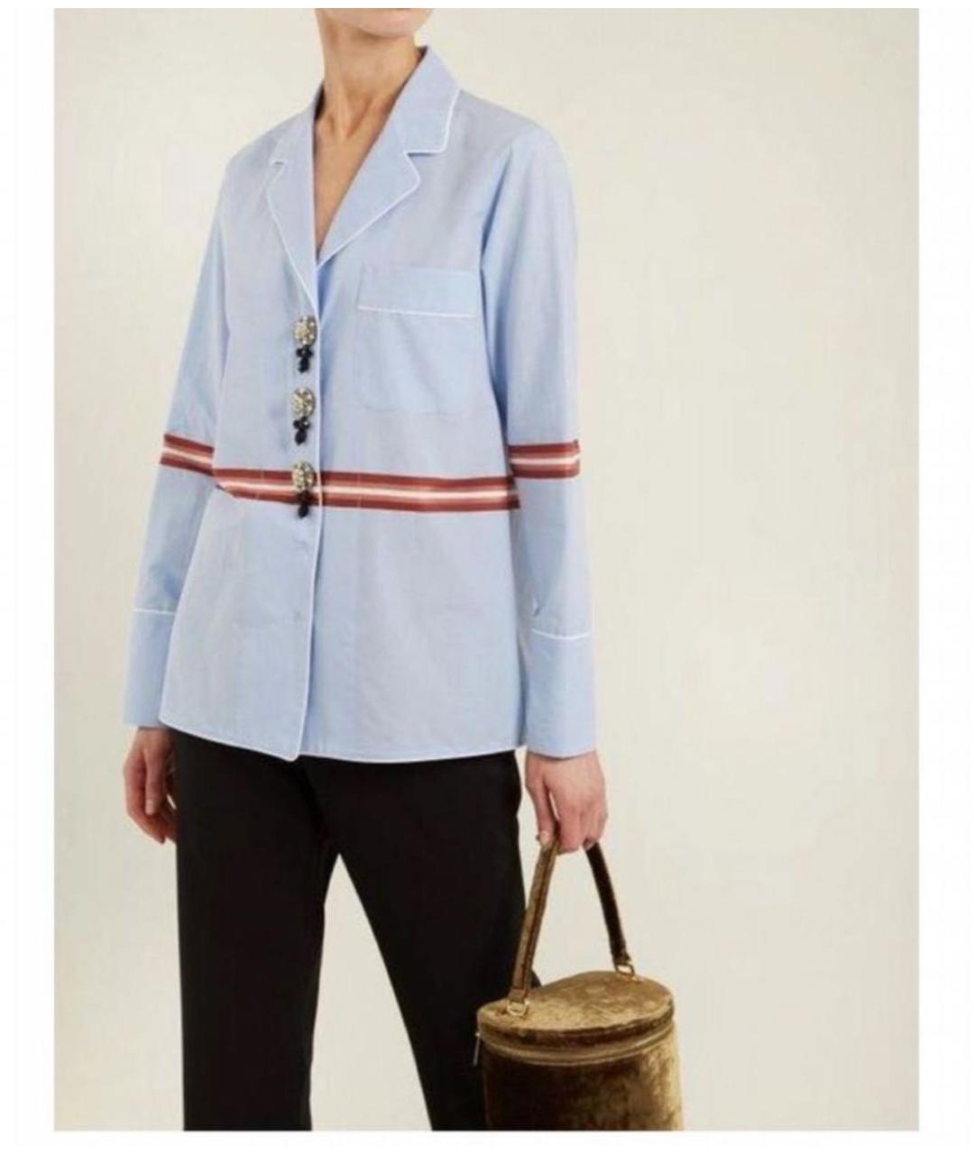 NO. 21 Голубая хлопковая рубашка, фото 5