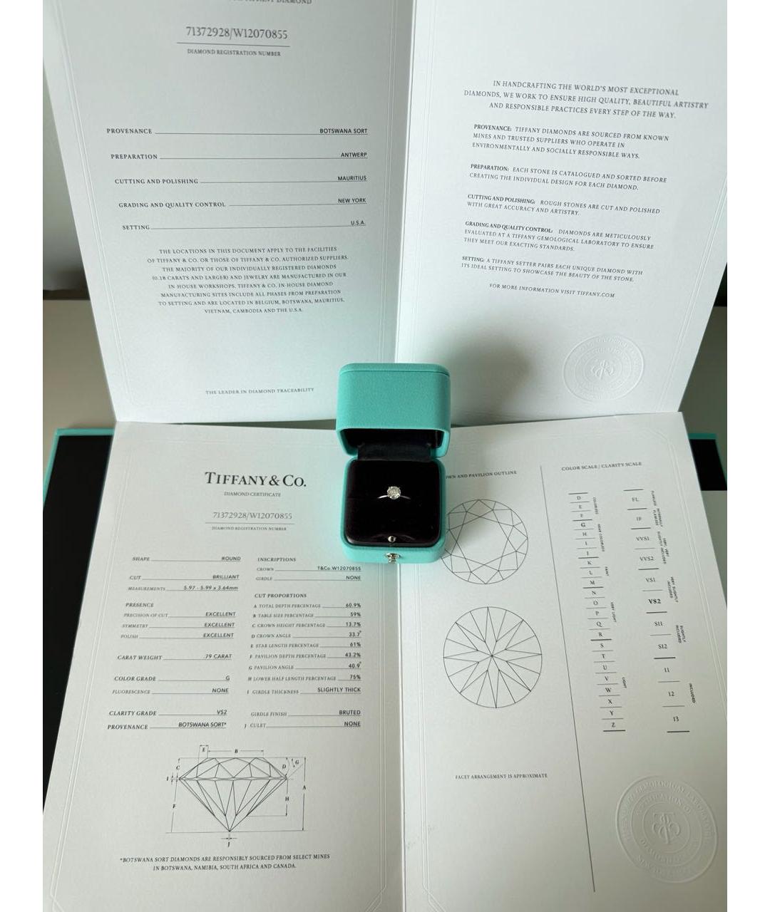 TIFFANY&CO Серебряное платиновое кольцо, фото 3